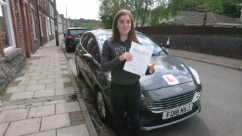 1.8.18 - Congratulations﻿ to Bethan Thomas on passing her test today in Merthyr Tydfil first time with only 3 faults lovely result...